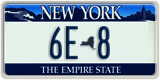New York, County plate (AB-123)