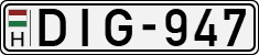license plates of Hungary, Cars (1990)