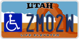 Utah, Vehicles for disabled persons (AB12C/1234A)