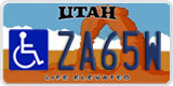 Utah, Vehicles for disabled persons (AB12C/1234A)