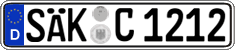 German license plate, Regular plates