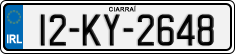 License plate of Ireland, Regular plates