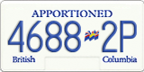 British Columbia, Apportioned (1234-5P)