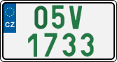 License plate of the Czech Republic, Oldtimers (2001)