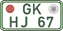 German license plate, Regular plates