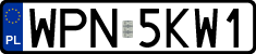 License plates of Poland, Regular car plates