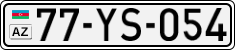 License plate of Azerbaijan, Cars