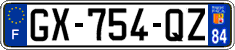 French license plate, SIV (ordinary)