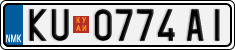 License plate of North Macedonia, Regular plates (2012)