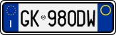 License plate of Italy, Cars (1994 year series)