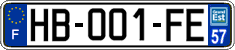 French license plate, SIV (ordinary)