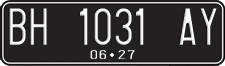 License plate of Indonesia, Regular plates