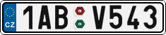 License plate of the Czech Republic, Cars (2001)