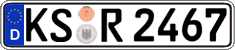 German license plate, Regular plates