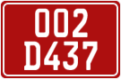 License plate of Georgia, Diplomatic