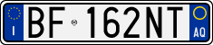 License plate of Italy, Cars (1994 year series)