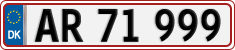 License plate of Denmark, Regular plates