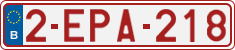 License plate of Belgium, Regular plates (2010)