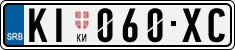 License plate of Serbia, Cars