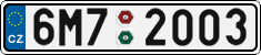 License plate of the Czech Republic, Cars (2001)