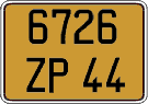 French license plate, FNI