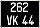 French license plate, FNI