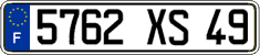 French license plate, FNI