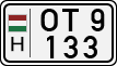 license plates of Hungary, Oldtimers (1990)