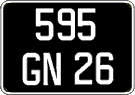 French license plate, FNI