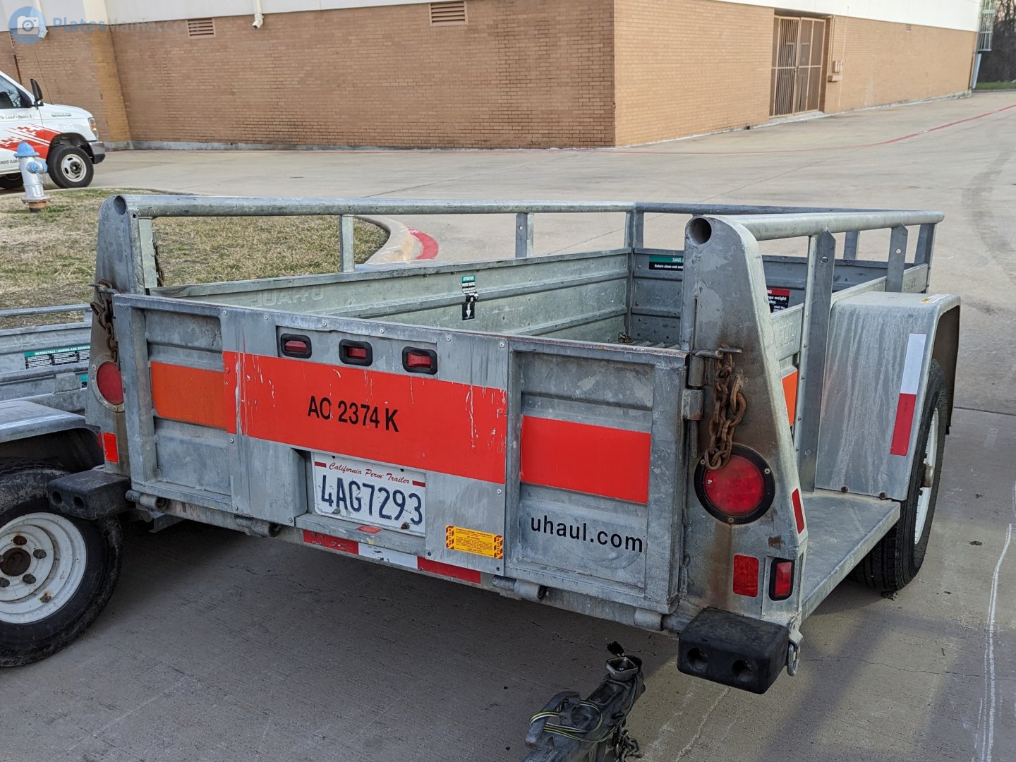 4AG7293, U-Haul 5' x 8' Utility Trailer (AO) 