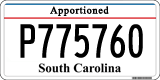 South Carolina, Apportioned (A123456)