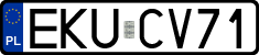 License plates of Poland, Regular car plates