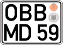 German license plate, Regular plates