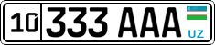 License plate of Uzbekistan, Organizations