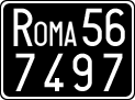 License plate of Italy, Cars (1927 year series)