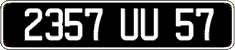 French license plate, FNI