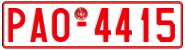 License plate of Greece, Tax-exempt vehicles