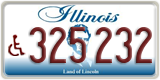 Illinois, Vehicles for disabled persons (123 456)