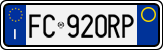 License plate of Italy, Cars (1994 year series)
