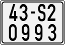 License plate of Vietnam, Motorcycles