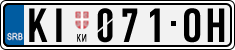 License plate of Serbia, Cars