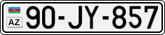 License plate of Azerbaijan, Cars