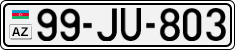 License plate of Azerbaijan, Cars