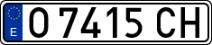 License plates of Spain, 1971 year series