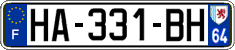 French license plate, SIV (ordinary)
