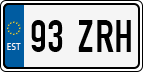 License plate of Estonia, Regular car plates (US-size)