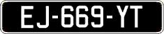 French license plate, SIV (oldtimers)