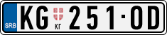 License plate of Serbia, Cars