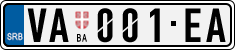 License plate of Serbia, Cars