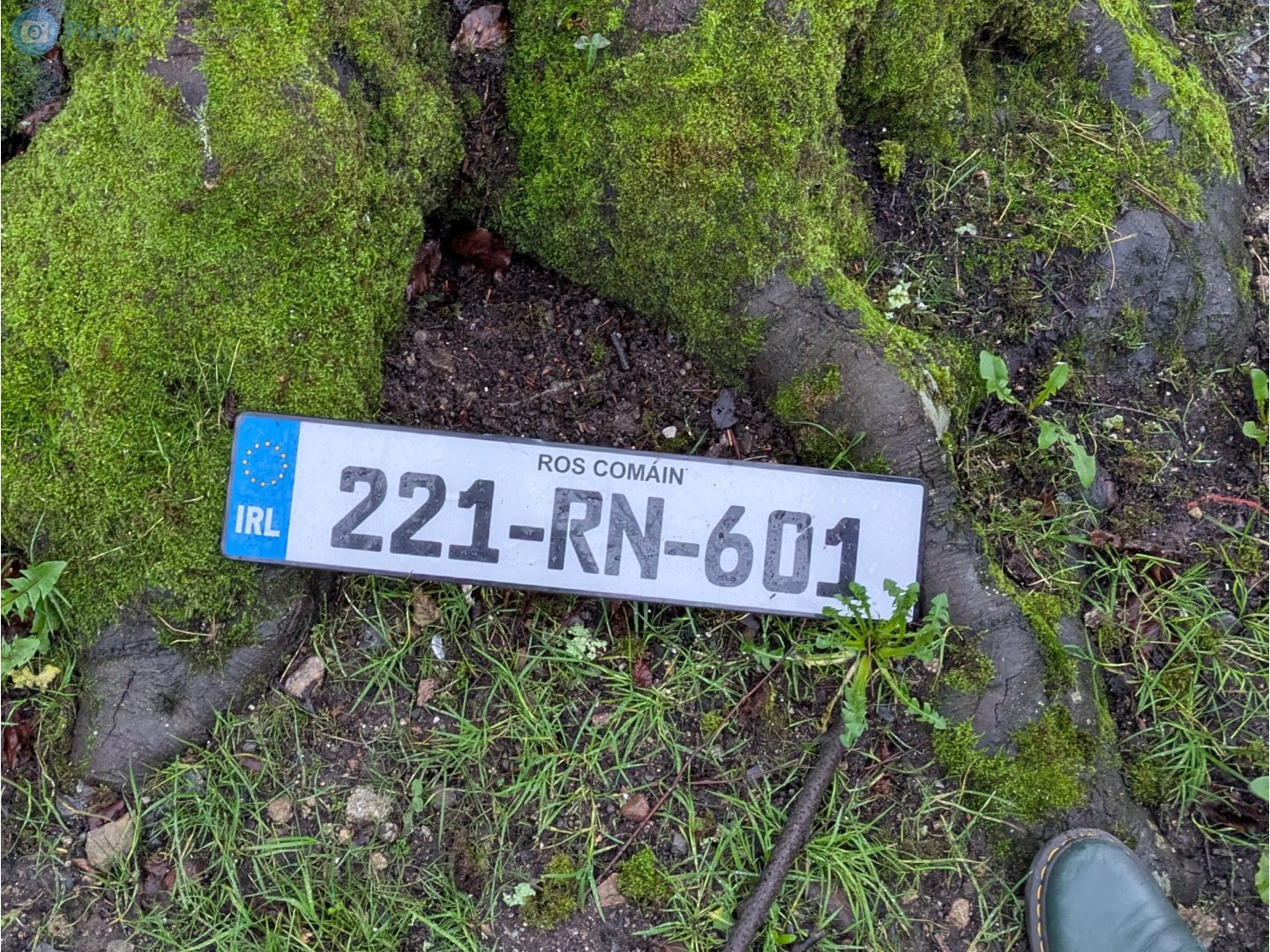 221-RN-601, License plate without vehicle 